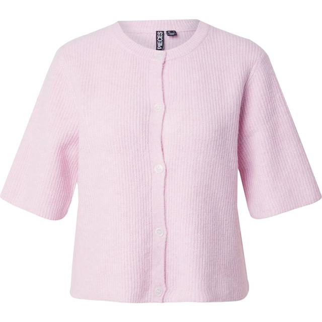 Pieces Pcsilly Ss O-Neck Knit - Lyserød