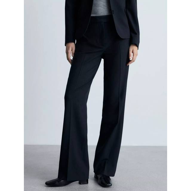 MANGO Pinstripe Suit Trousers Dam Byxor Stl. 34 - Från Magasin - Navy (34)