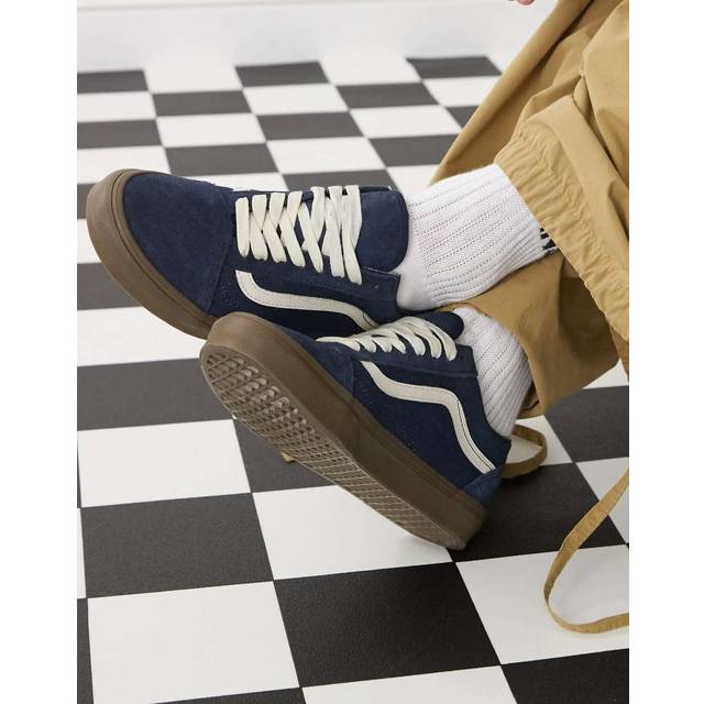 Vans Mens Old Skool Trainers Heavy Canvas Navy Blue, 8.5