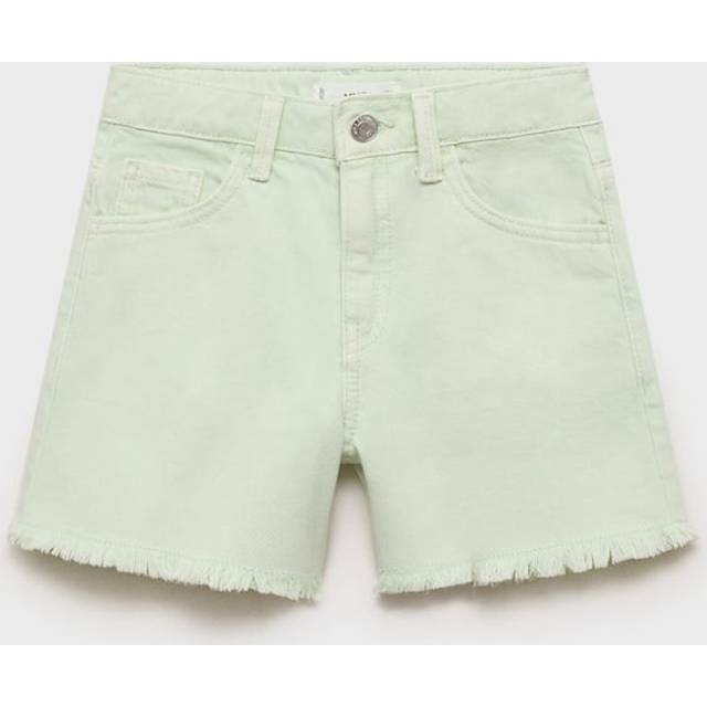 Mango Girls Denim Shorts - Aqua, Aqua, Size Age: 8 Years - age: 8 YEARS