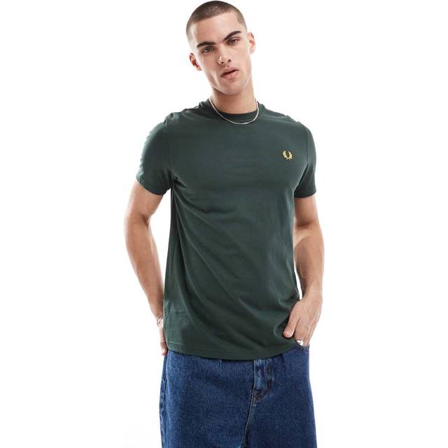 Fred Perry – Rear Powder – Grön t-shirt med lagerkranslogga-Grön/a