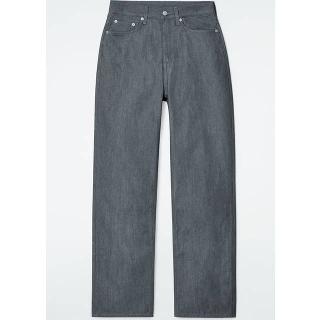 Column Straight-Leg Jeans - Grey - 31