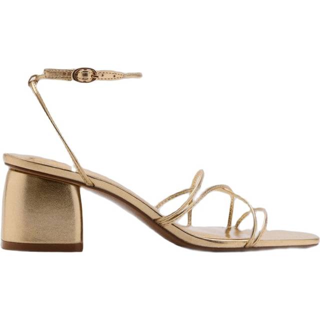 Mango Lana Strappy Block Heeled Sandals