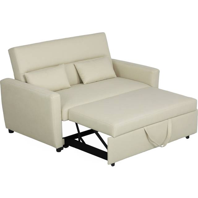 Bäddsoffa 2-sits upp till 200 kg 155 x 90 x 88,5 cm Beige