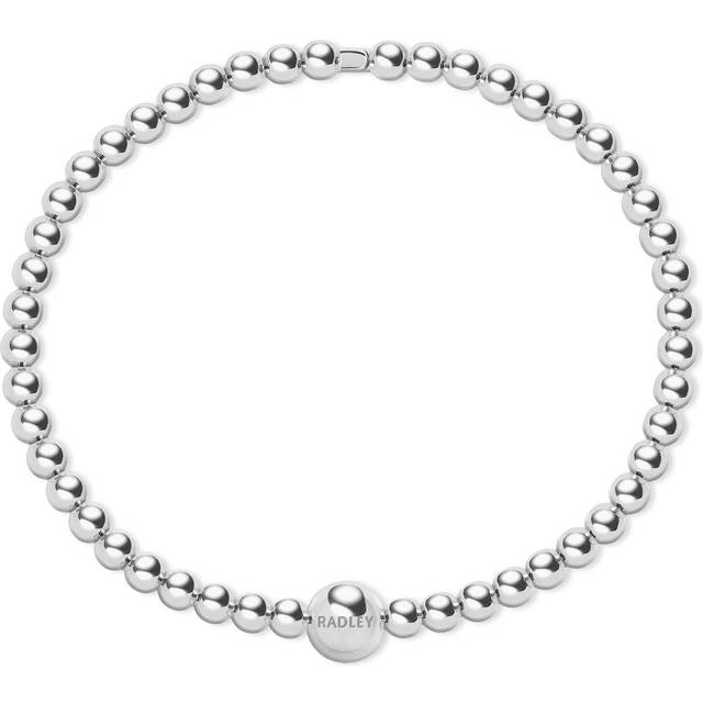 Radley Silver Plated Bead Hinged Bangle