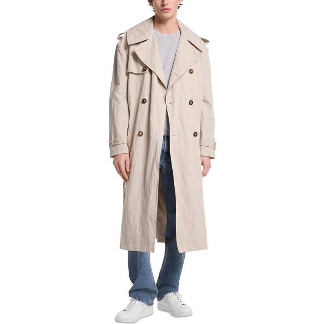 MK Inox Oversized Cotton Blend Trench Coat - Natural - Michael Kors