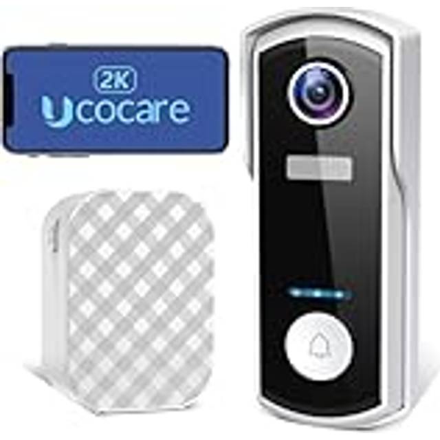 Wireless Doorbell Camera WiFi, 3MP/2K Video Doorbell Wireless with Chime, Human/Vehicle Detection, 2-Way Audio, Night Vision, IP66, 166 Wide Angle,