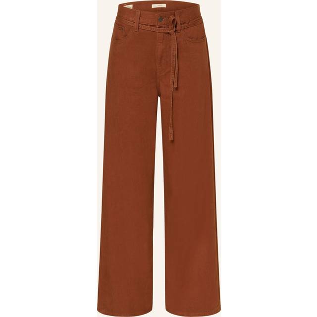 Levi's Xl Straight Linen+ Denim Jeans - White, Brown, Size 27, Inside Leg 31, Women -  inside leg 31,27
