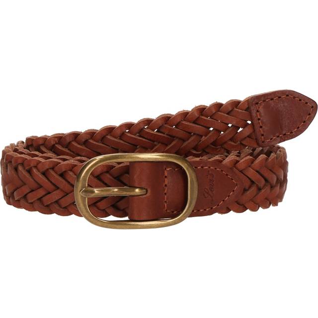 Charlie Braided Leather Belt - Brown - 80CM