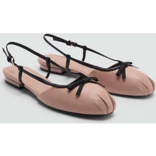 Mango Mely Strap Heel Faux Leather Pumps, Pastel Pink