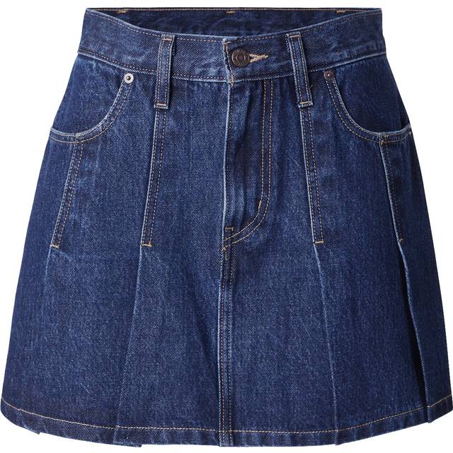 Levi's Pleated Mini Skirt - Remember Together - Blue, Blue, Size 28, Women
