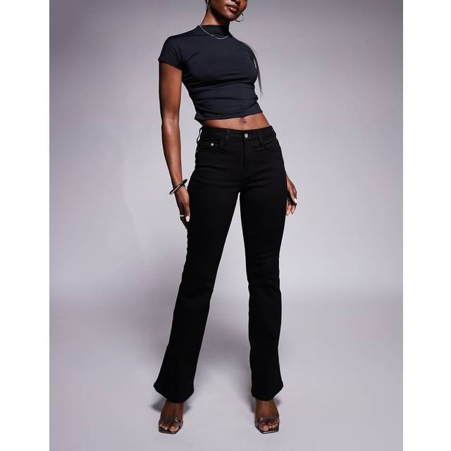 River Island Womens Black Mid Rise Bootcut Jeans - 14L