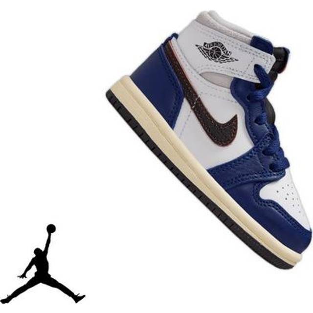 Air Jordan 1 High OG Rare Air (TD) Sneakers White / Deep Royal Blue - Multicolor (9C)