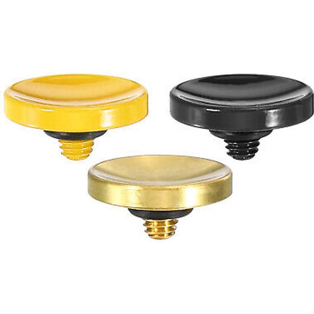 Shutter Release Button Camera Shutter Button Concave, Black/golden/yellow 3pcs