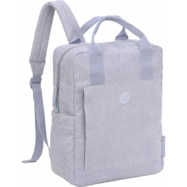 LÄSSIG Baby skötryggsäck skötväska ryggsäck med skötunderlägg, barnvagnsfäste, flaskhållare hållbart producerad/GRE Vividal Backpack cord lila