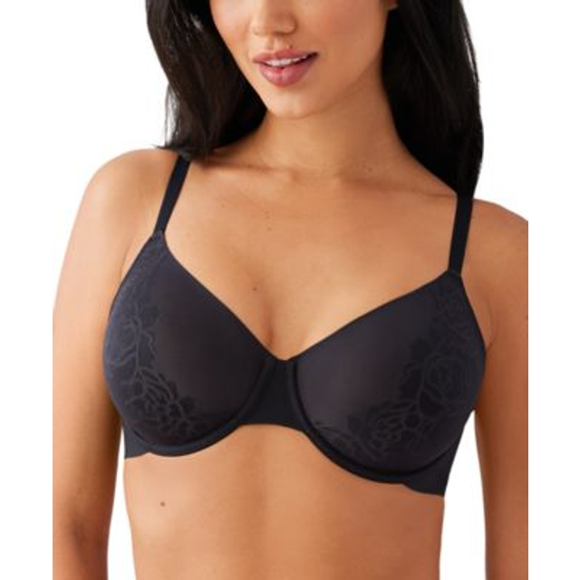 Confidence Boost Floral Burnout Full-Cup Bra - BLACK - 34G EU (34 4D US)