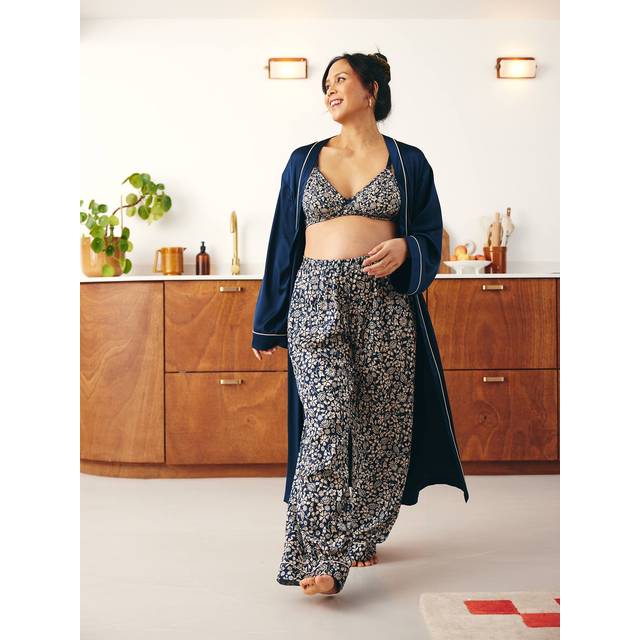 Pack of 2 Non-Wired Nursing Bras in Organic Cotton* navy blue