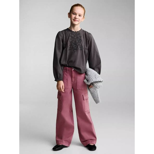 Cargo jeans maroon - Kids - 10 - MANGO KIDS - Maroon