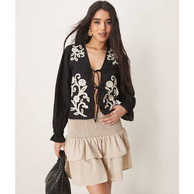 Vila Polene V Neck Blouse - 10, BLKBEAUT