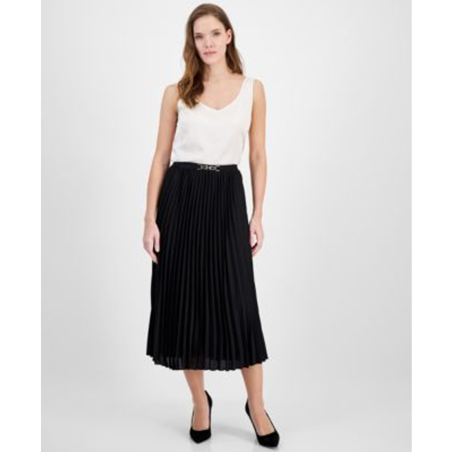 Anne Klein Pull-On Pleated Skirt