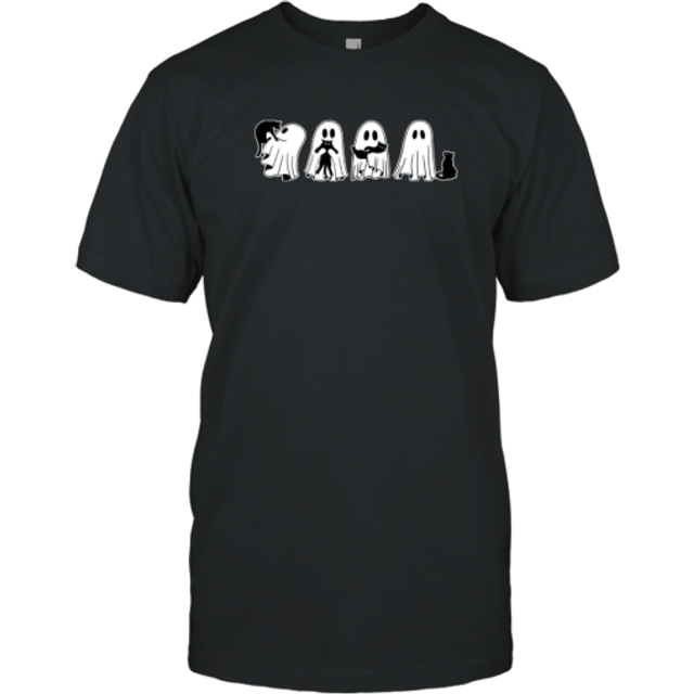 (XL) Ghost Black Cats Halloween Spooky Season Cat Lover Halloween T-Shirt