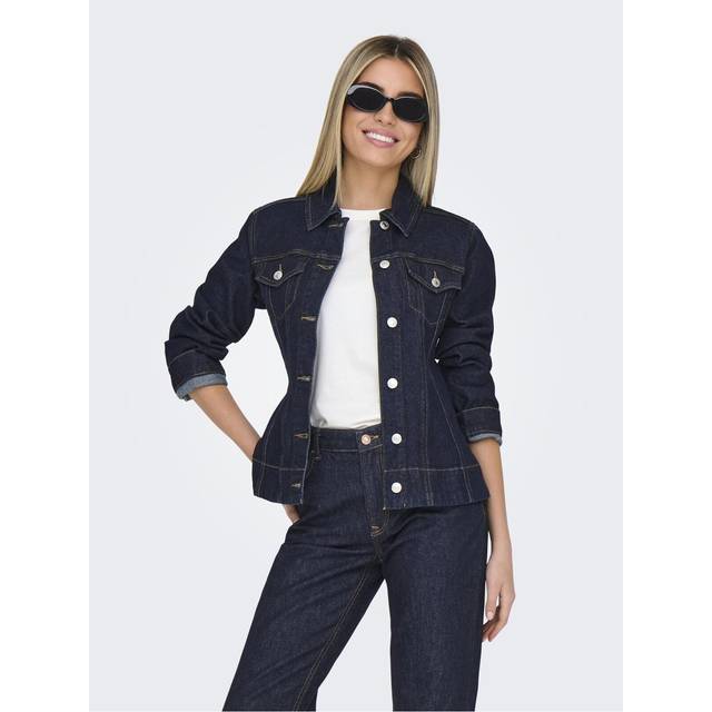 ONLY Onlmadison LS Shaped DNM Jacket MAE Dam Jeansjackor Stl. XS - Från Magasin - Dark Blue Denim (XS)