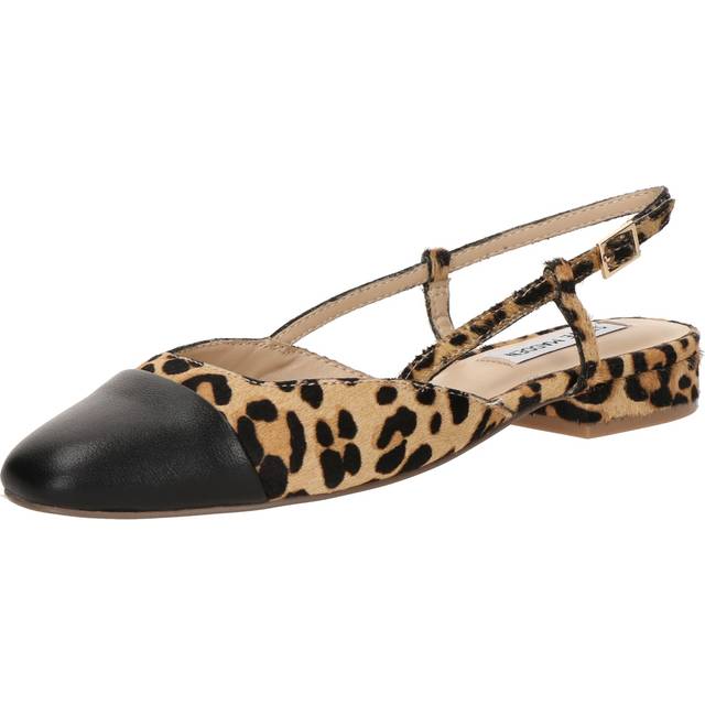 Belinda-L Slingback Ballet Pumps in Leather - Leopard Print - 37 (4)