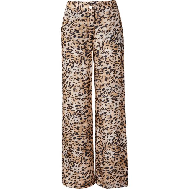 Guess Palazzo Animal-Print Fit Pants - Brown - XS