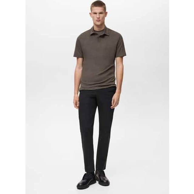 COOLMAX slim fit polo shirt medium green - Man - S - MANGO MAN - Medium Green