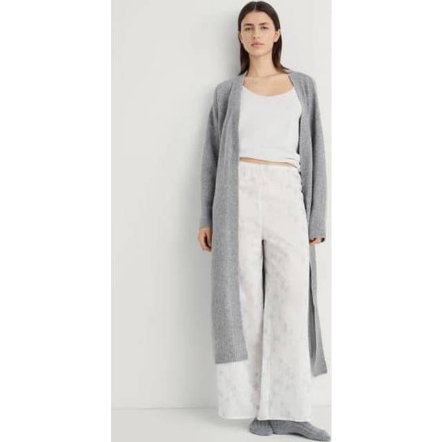 Pyjama top with straps white - Woman - S - MANGO - White