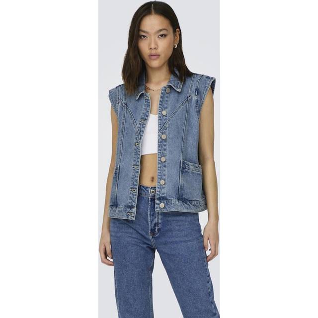 Denim Waistcoat - medium blue - S