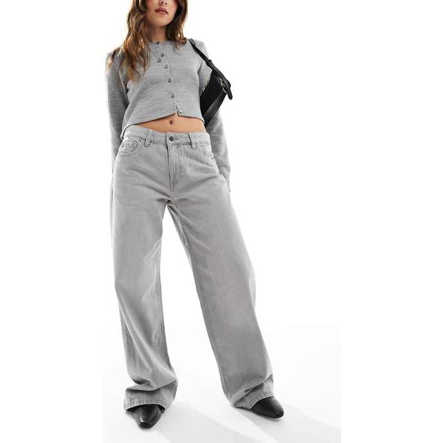 Stradivarius Low waist baggy jeans Washed black 6