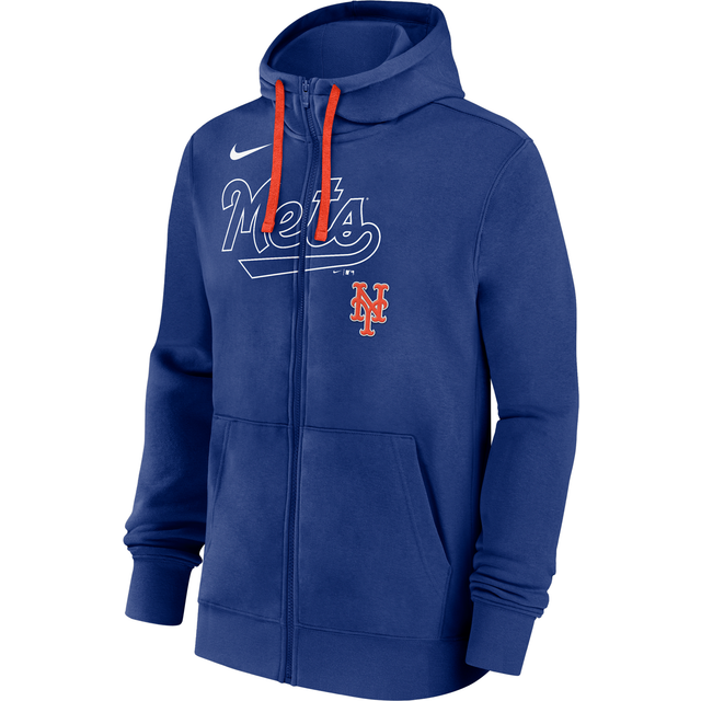 New York Mets Nike Knockout Script Full Zip Fleece - Mens