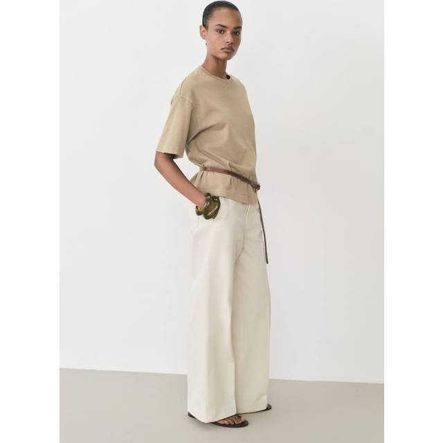 Mango Sita Oversized T-Shirt, Beige
