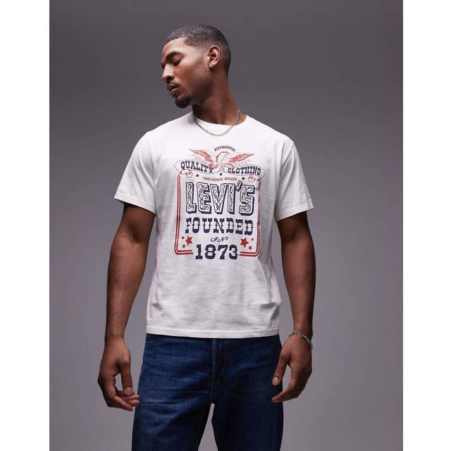 Levi's Graphic Relaxed Fit Short Sleeve T-shirt- White, White, Size S, Men