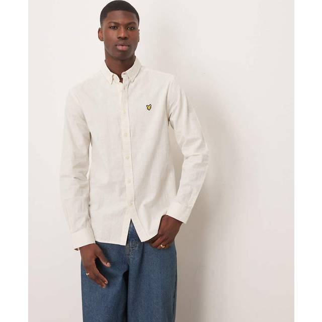 Lyle & Scott - Skjorta Linen Oxford Shirt - Natur
