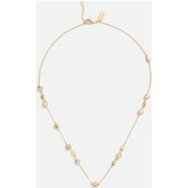 Coach Signature Gold-Tone Star and Heart Station Necklace