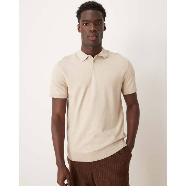 Knit Polo Selected Berg - Beige - L