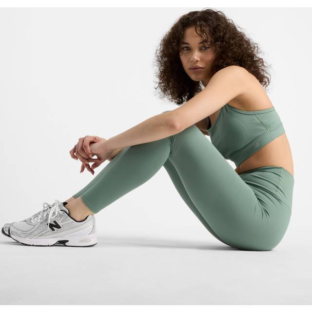 New Balance Women's NB Harmony High Rise Legging 27" in Green Poly Knit, size X-Small - XS