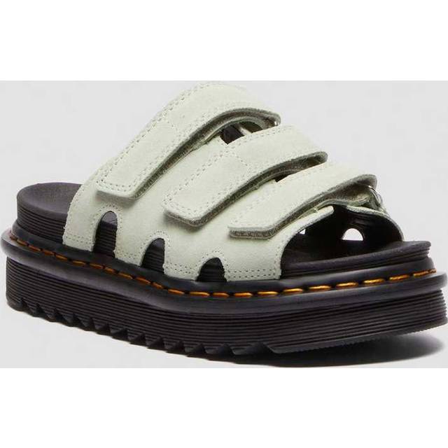 Dr. Martens Raine Slide Suede Sandals - Sage Green • Price »