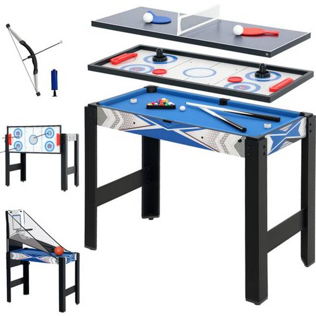 SPORTNOW 5 in 1 Multi Games Table Combo Sports Game Table for Kids, Blue