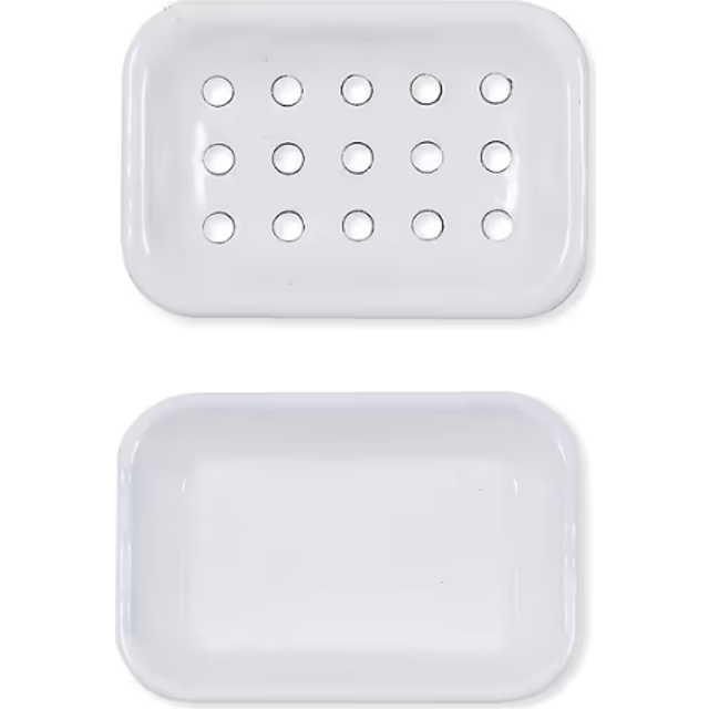 Enamel Soap Dish White