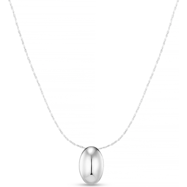 Orelia – Silverpläterat kedjehalsband i sterlingsilver med polerat hänge