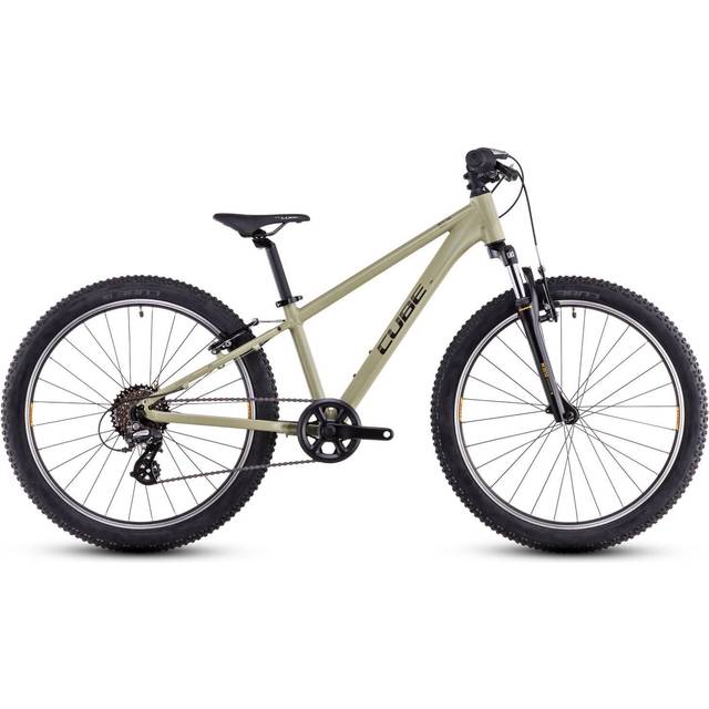 "Cube Acid 240 24" Kids Bike - 2025" - Light Olive / Orange - Green/orange