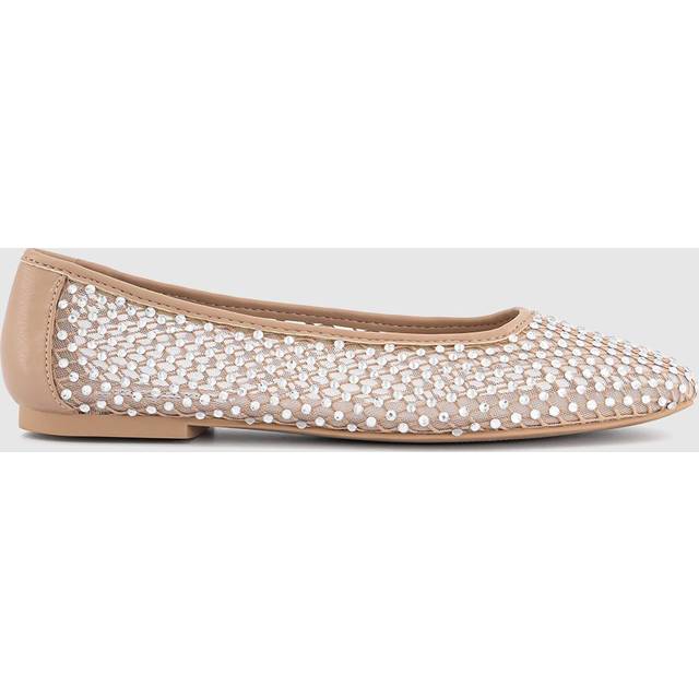 Steve Madden Womens Auden Ballet Pumps Beige Natural, 6