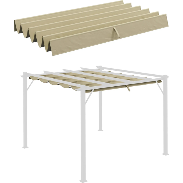 Outsunny Pergola Shade Cover Replacement Canopy for 3 x 3m Pergola - Grey | TJ Hughes