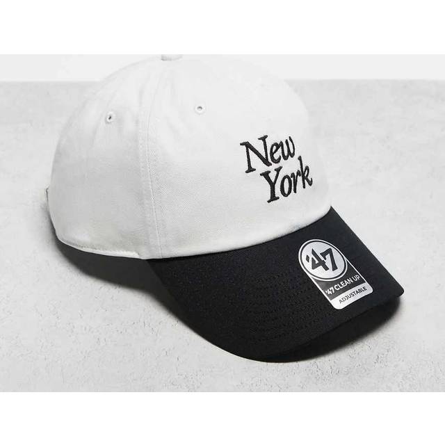 47 Brand – NY Script – Clean Up – Svart och flerfärgad keps med kontrasterande design-Svart/a