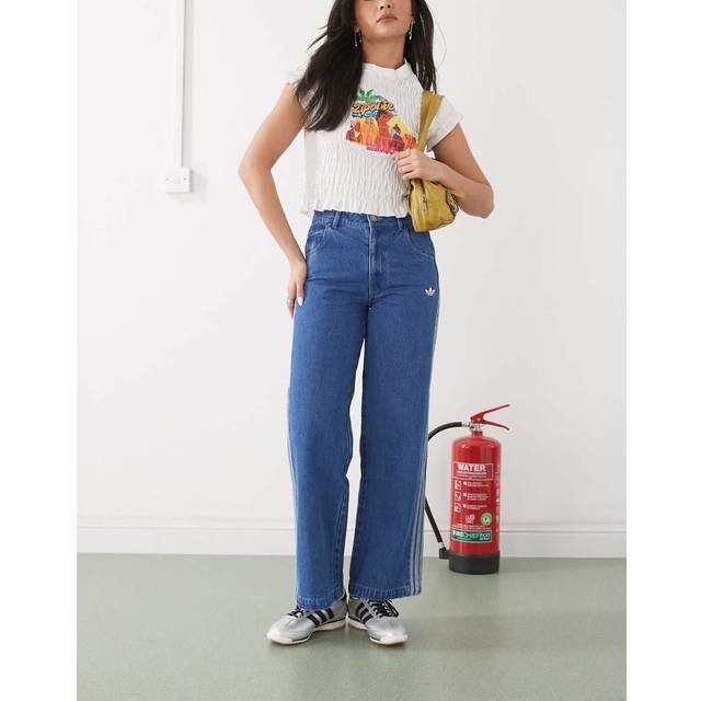 Jeans adidas Adicolor Denim 3 Stripes Track Pants Indigo Denim 30/32 (30/32)