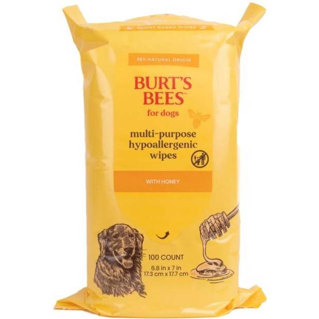 Burt's Bees  Multi-Purpose Hypoallergenic Wipes with Honey  For Dogs  100 Count
