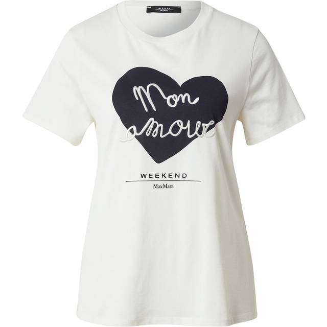 Weekend MaxMara Vello Mon Amour T-Shirt, Ivory